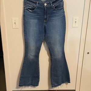 Edgely Women's Blue Flared Jeans